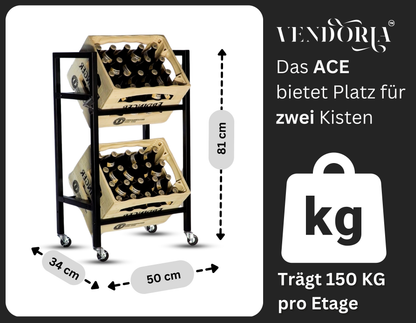 VENDORIA ACE [Das Originale Getränkekistenregal auf Rollen]