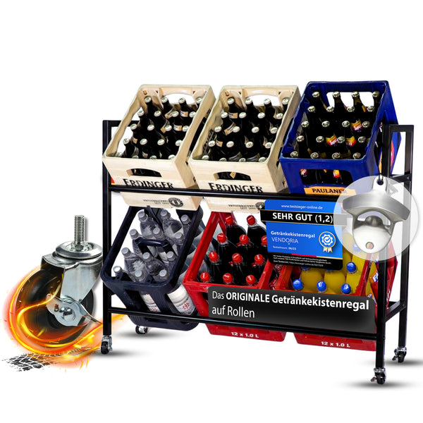 VENDORIA MAX [Das Originale Getränkekistenregal auf Rollen]