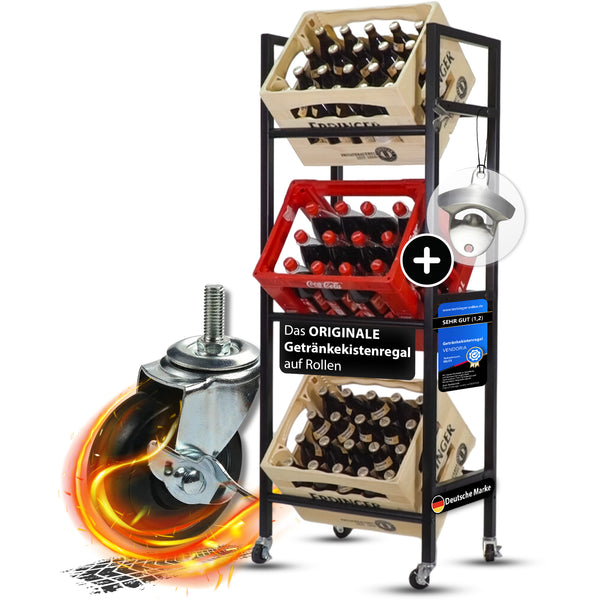 VENDORIA ONE [Das Originale Getränkekistenregal auf Rollen]