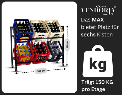 VENDORIA MAX [Das Originale Getränkekistenregal auf Rollen]