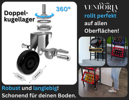 VENDORIA ACE [Das Originale Getränkekistenregal auf Rollen]